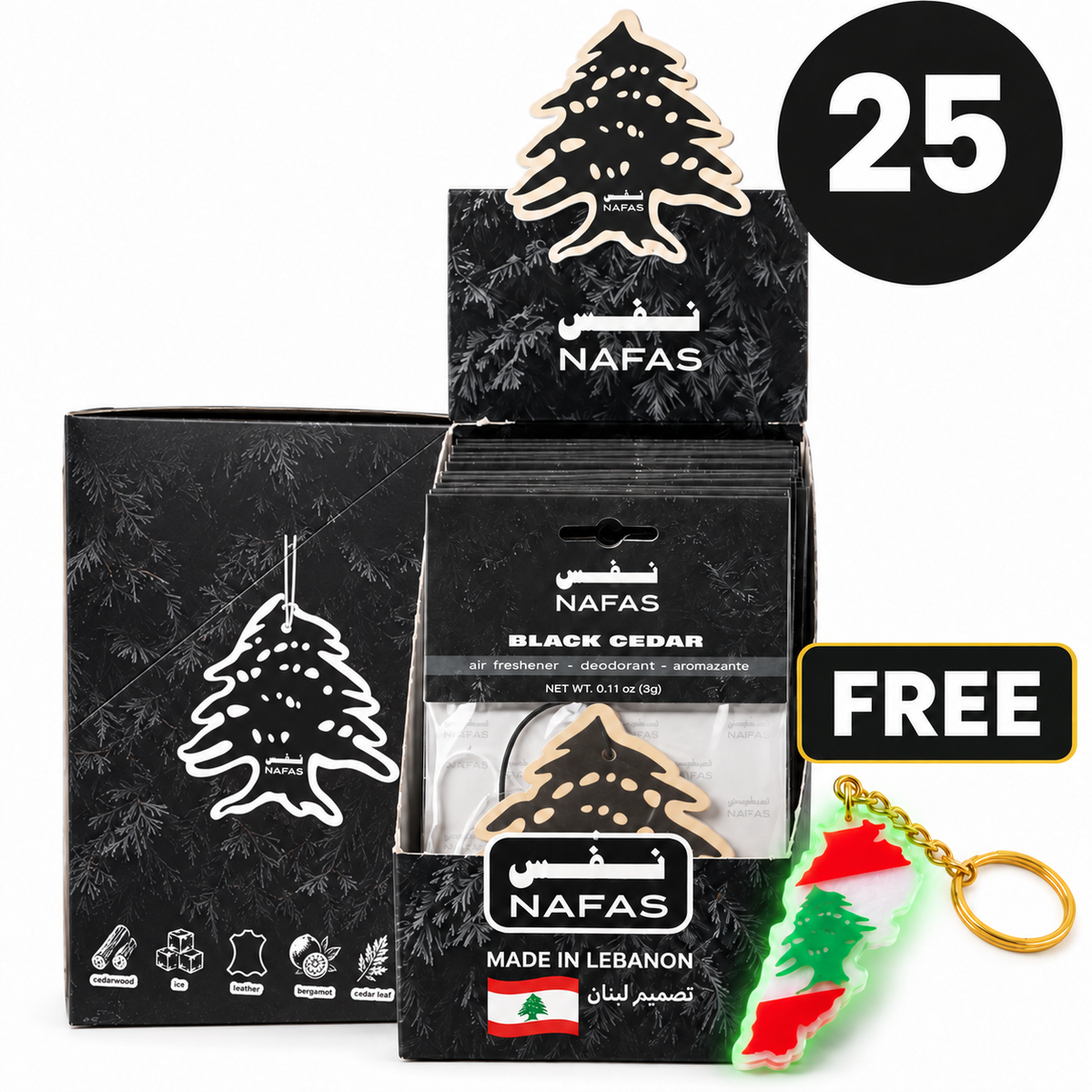 Cedar Air Freshener Pack + Free Sticker Pack