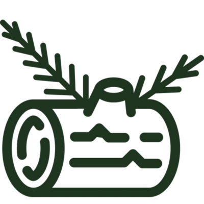 Nafas real Lebanese Cedar wood logo icon — natural cedarwood illustration