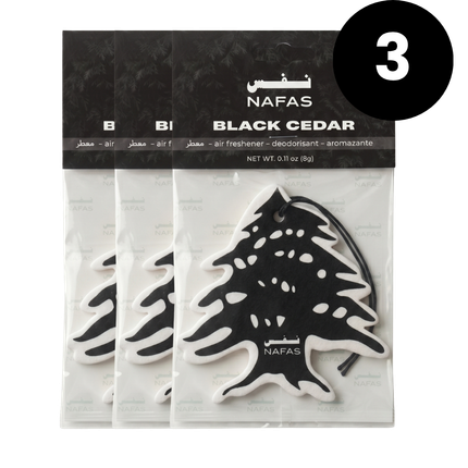 Black Cedar Air Freshener + Sticker Pack