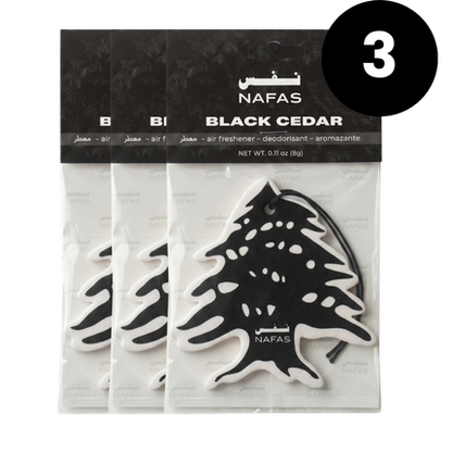 Black Cedar Air Freshener + Sticker Pack