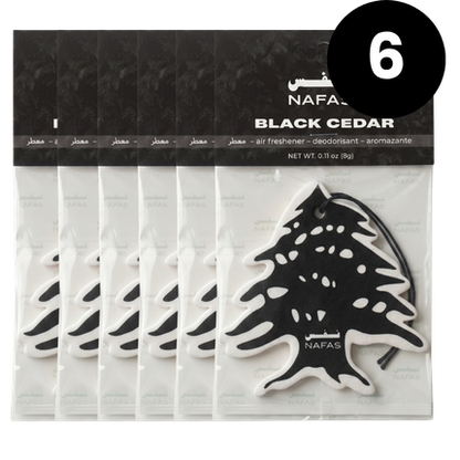 Black Cedar Air Freshener + Sticker Pack