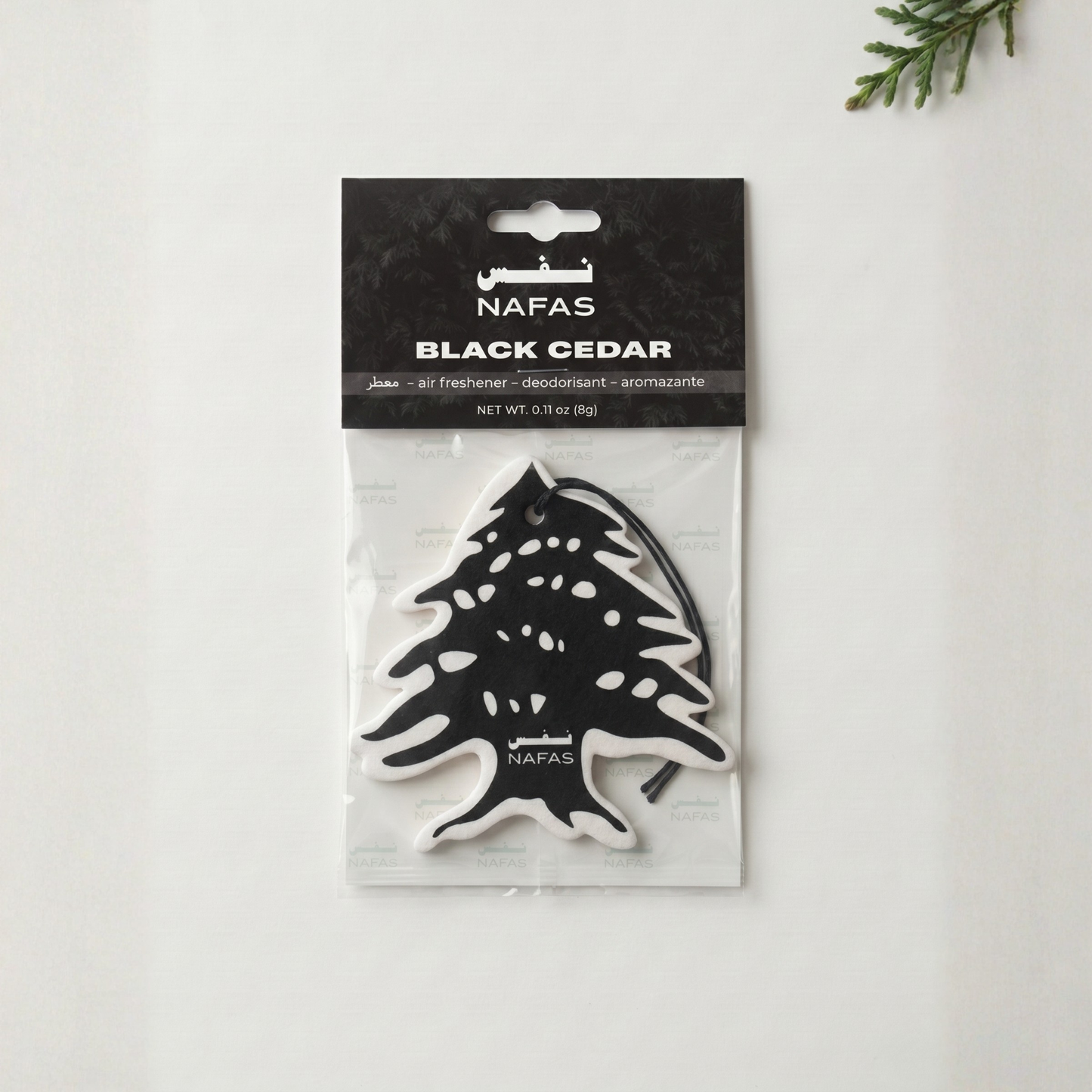Black Cedar Air Freshener + Sticker Pack