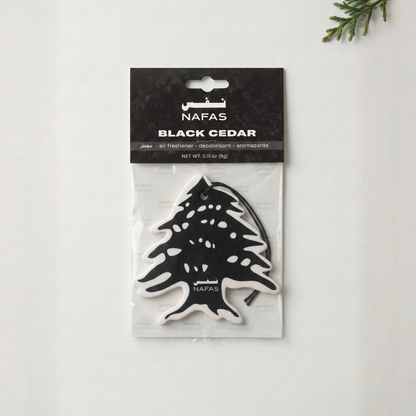 Black Cedar Air Freshener + Sticker Pack