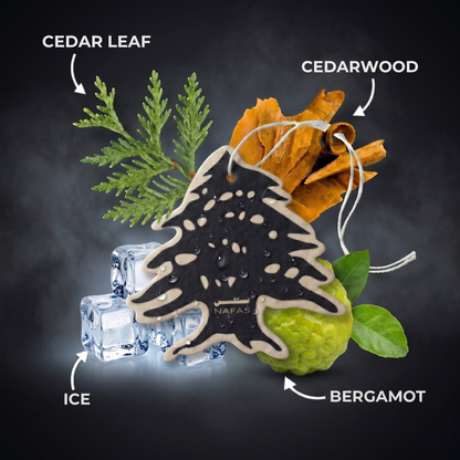 Black Cedar Air Freshener + Sticker Pack