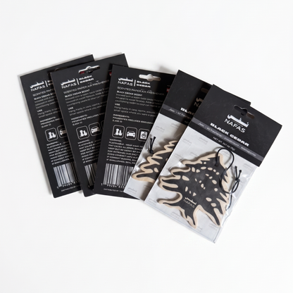 Black Cedar Air Freshener + Sticker Pack
