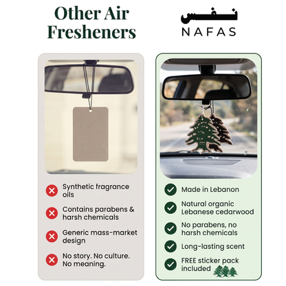 Lebanese Cedar Air Freshener + Sticker Pack