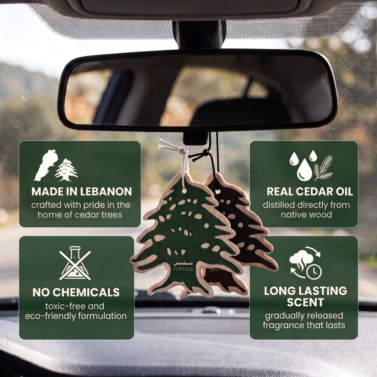 Lebanese Cedar Air Freshener + Sticker Pack