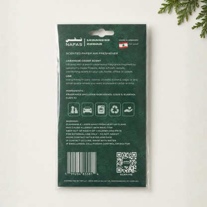 Lebanese Cedar Air Freshener + Sticker Pack
